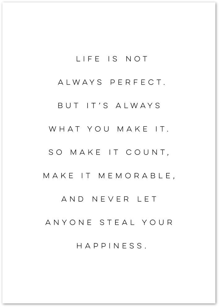 Posterux© | Life’s Journey – Positive Quote Typography Poster poster – premium wall art