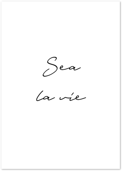 Posterux© | Sea La Vie – Coastal Minimalist Quote Poster poster – premium wall art