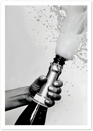 Posterux© | Champagne Pop Poster – Celebration in Motion poster – premium wall art