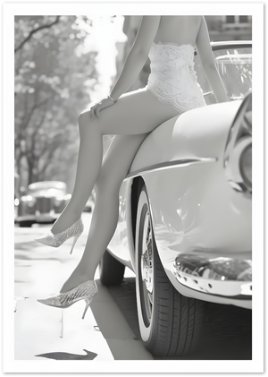 Posterux© | Legs & Lace Poster – Retro Elegance with a Wink poster – premium wall art