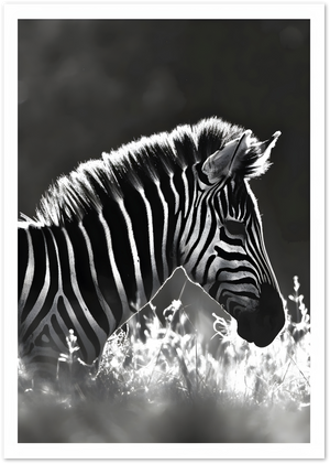 Posterux© | Zebra in the Wild Poster – Sunlit Safari Moment poster – premium wall art