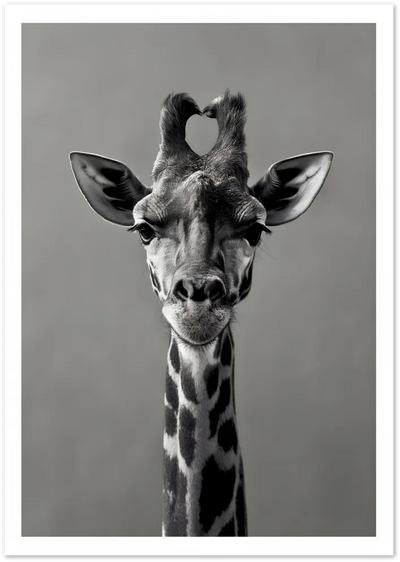 Posterux© | Giraffe with Heart Horns Poster – Wild Love Statement poster – premium wall art