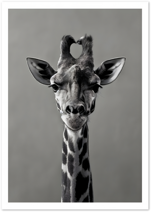 Posterux© | Giraffe with Heart Horns Poster – Wild Love Statement poster – premium wall art