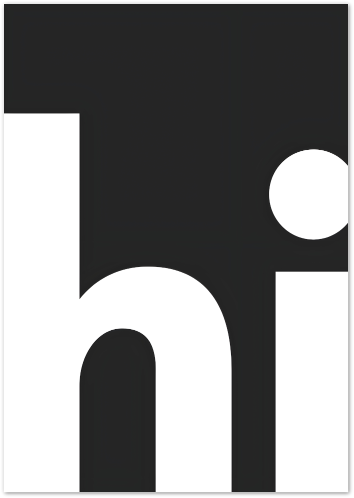 Posterux© | Hi Poster – Minimal Monochrome Greeting poster – premium wall art