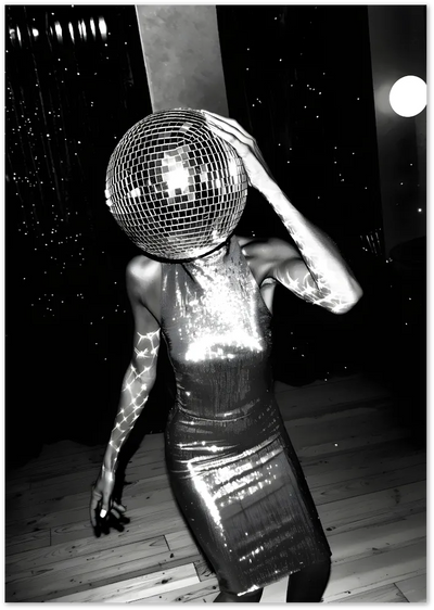 Posterux© | Disco Head Poster – Fashion Party Surrealism poster – premium wall art