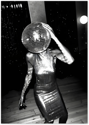 Posterux© | Disco Head Poster – Fashion Party Surrealism poster – premium wall art