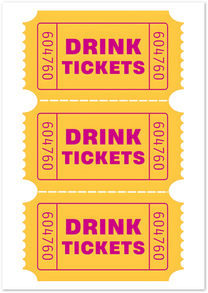 Posterux© | Drink Tickets Poster – Bold Pop Art Bar Print poster – premium wall art