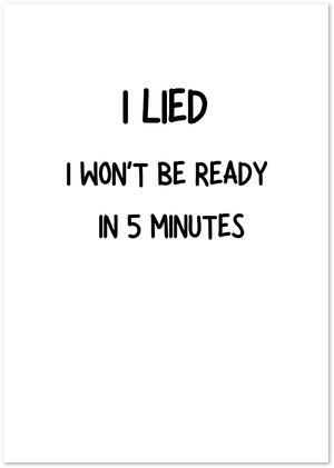 Posterux© | I Lied (Bold Font) Poster – Minimalist Funny Quote Art poster – premium wall art