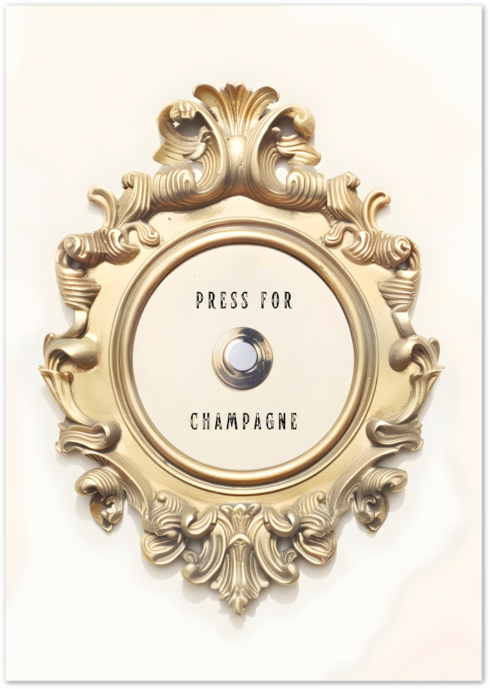 Posterux© | Champagne Bell Poster – Luxe Bar Wall Art poster – premium wall art