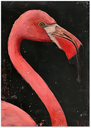 Posterux© | Pink Flamingo Poster – Vintage Animal Close-Up poster – premium wall art