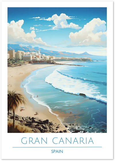 Posterux© | Gran Canaria Poster – Serene Spanish Island Coastline poster – premium wall art