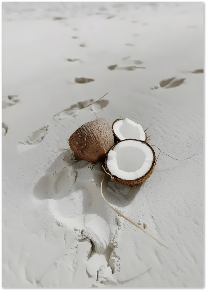 Posterux© | Coconut Beach Poster – Minimal Coastal Print poster – premium wall art