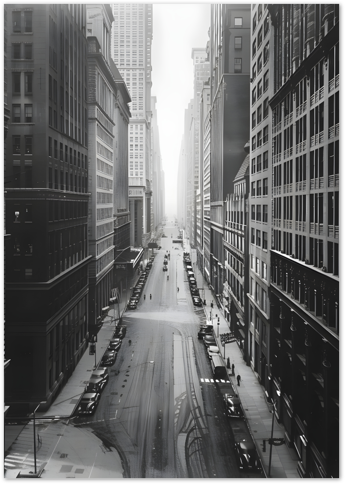 Posterux© | City Canyon Poster – Black & White Urban Photography poster – premium wall art