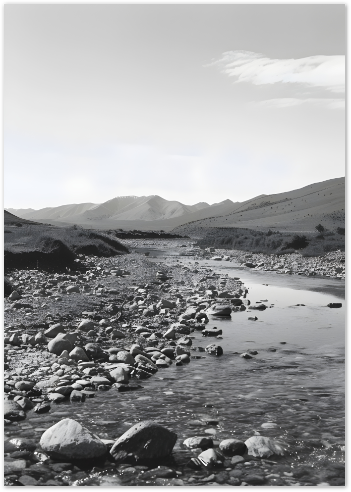 Posterux© | Mountain River Poster – Serene Nature Photography poster – premium wall art