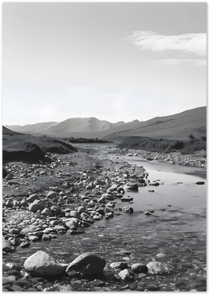 Posterux© | Mountain River Poster – Serene Nature Photography poster – premium wall art