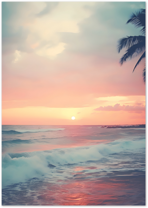 Posterux© | Pastel Sunset Poster – Coastal Horizon Serenity poster – premium wall art