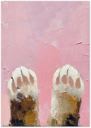 Posterux© | Cat Paws Poster – Pink Whimsical Paw Print Painting poster – premium wall art