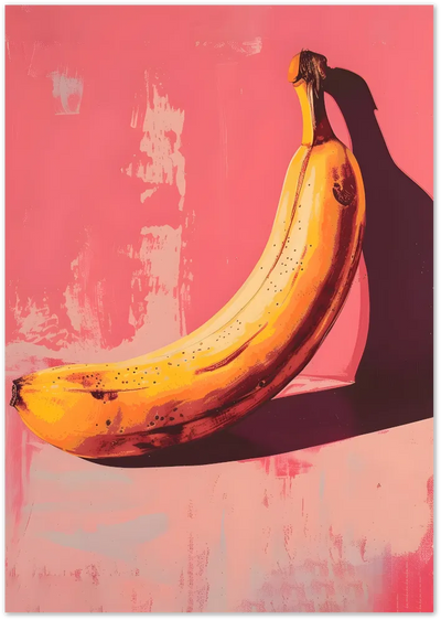 Posterux© | Banana Pop Poster – Pink Pop Art Fruit poster – premium wall art