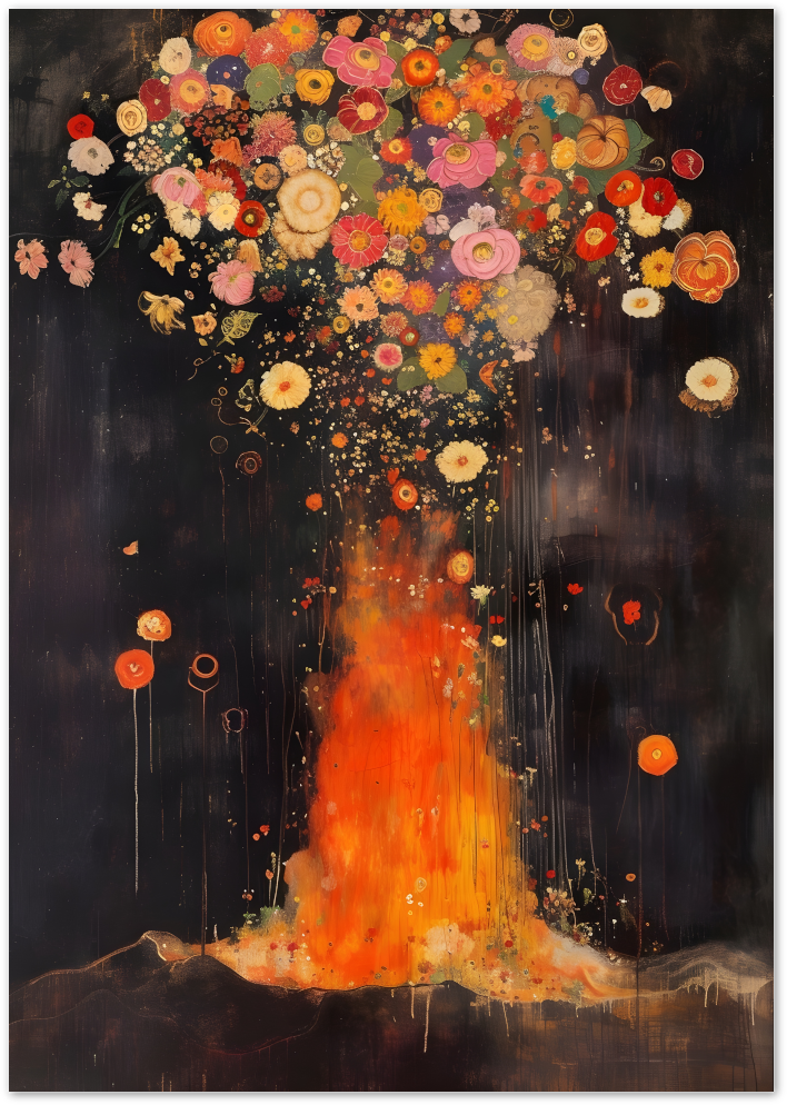 Posterux© | Floral Eruption Poster – Colorful Flower Explosion Art poster – premium wall art