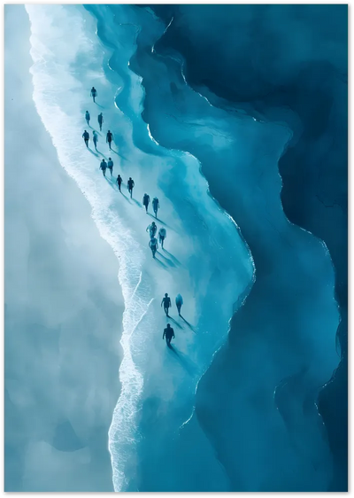 Posterux© | Coastal Walk Poster – Abstract Beach Photography poster – premium wall art