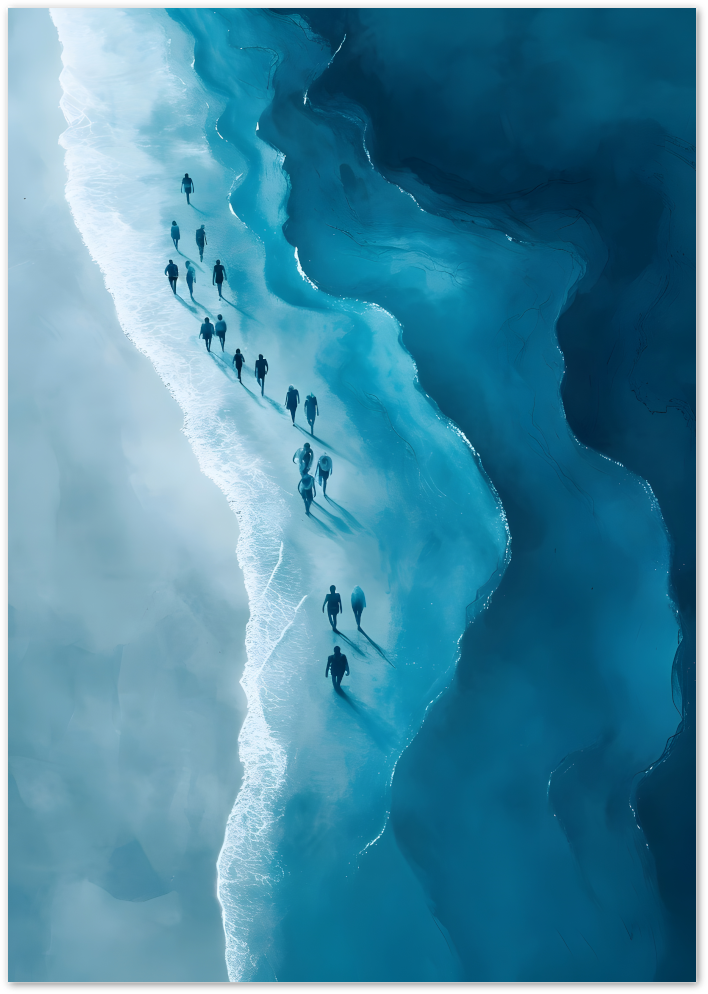 Posterux© | Coastal Walk Poster – Abstract Beach Photography poster – premium wall art