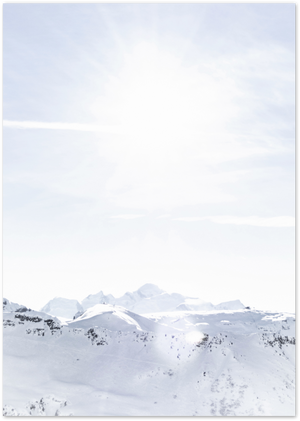 Posterux© | Sun Over Snowy Mountains – Nature Photography Poster poster – premium wall art