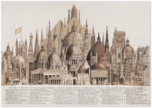 Posterux© | World Architecture Collage Poster – Landmark Illustration poster – premium wall art