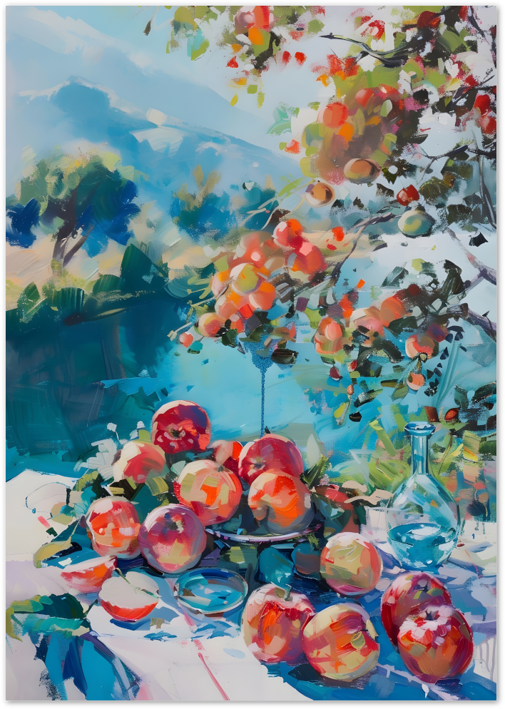 Posterux© | Apple Harvest Poster – Mediterranean Still Life poster – premium wall art