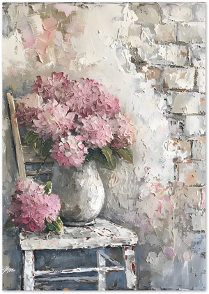 Posterux© | Pink Hydrangeas Poster – Romantic Floral Art poster – premium wall art