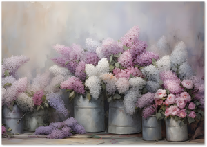 Posterux© | Lilac & Roses Poster – French Flower Market Style poster – premium wall art