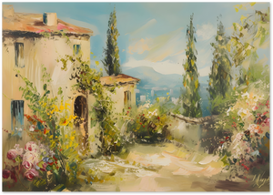 Posterux© | Tuscan Garden Path Poster – Rustic Floral Escape poster – premium wall art