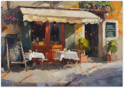 Posterux© | Italian Bistro Poster – Café Life on Canvas poster – premium wall art