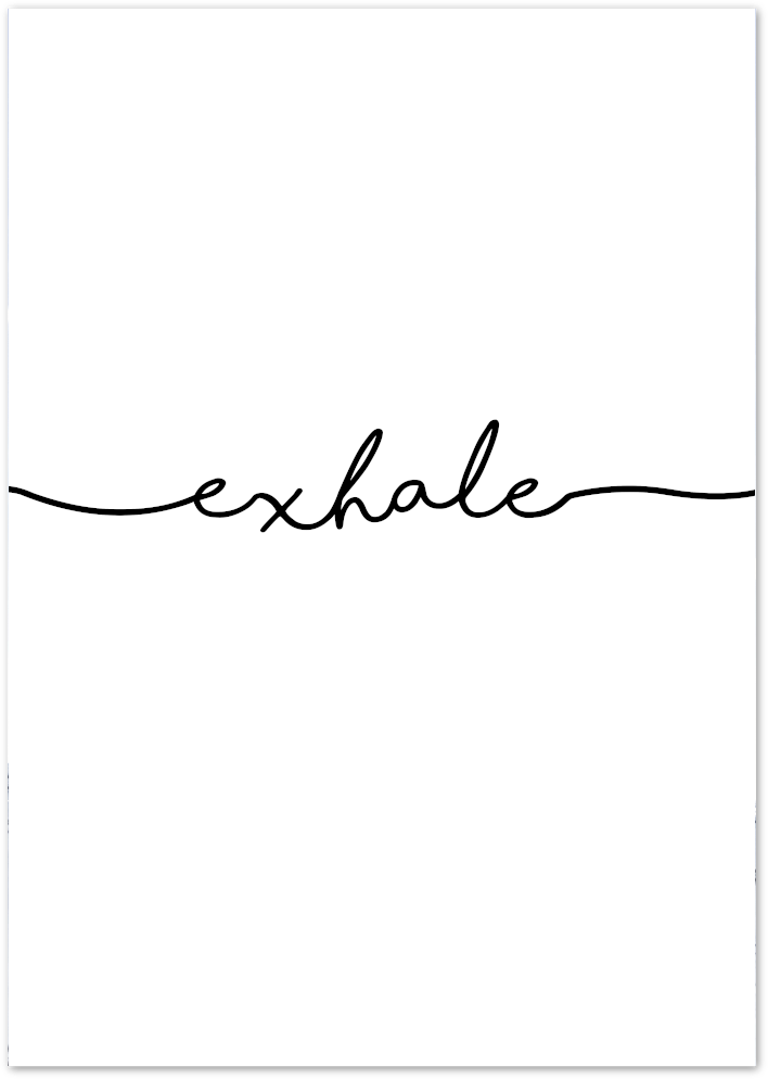 Posterux© | Exhale – Minimalist Relaxation Typography Poster poster – premium wall art