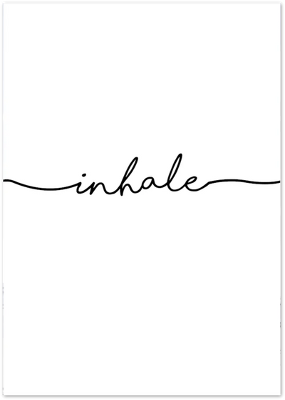 Posterux© | Inhale – Minimalist Mindfulness Typography Poster poster – premium wall art