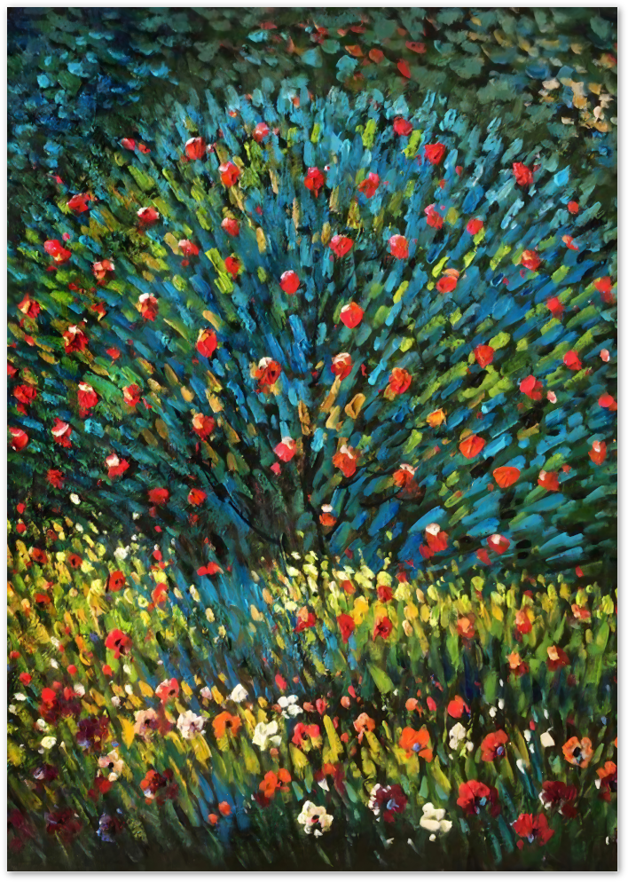 Posterux© | Wild Garden in Bloom Poster – Expressionist Flower Field poster – premium wall art