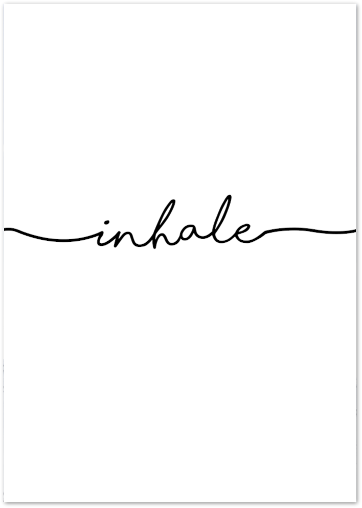 Posterux© | Inhale – Minimalist Mindfulness Typography Poster poster – premium wall art