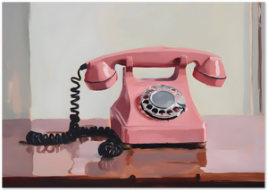 Posterux© | Pink Rotary Phone Poster – Vintage Pop Art poster – premium wall art