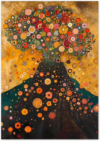 Posterux© | Flower Eruption Poster – Colorful Abstract Bloom poster – premium wall art