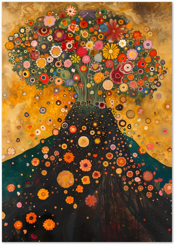 Posterux© | Flower Eruption Poster – Colorful Abstract Bloom poster – premium wall art