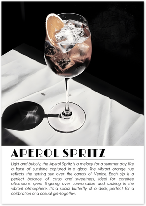 Posterux© | Aperol Spritz Poster – Elegant Summer Cocktail Art poster – premium wall art
