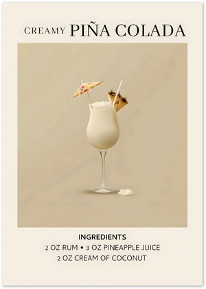Posterux© | Piña Colada Poster – Creamy Tropical Art poster – premium wall art