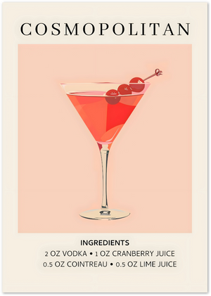 Posterux© | Pink Party Gallery Wall – Glamour, Fun & Cocktails poster – premium wall art premium poster by Posterux