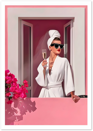 Posterux© | Balcony Glamour Poster – Pink Luxury Moment poster – premium wall art
