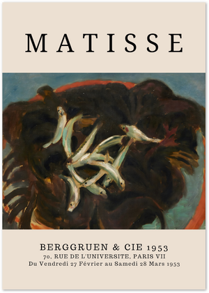 Posterux© | Red Coral & Fish Poster – Matisse Expressionist Still Life poster – premium wall art