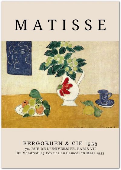 Posterux© | Matisse Still Life Poster – Paris Fruit & Flowers Exhibition Art poster – premium wall art