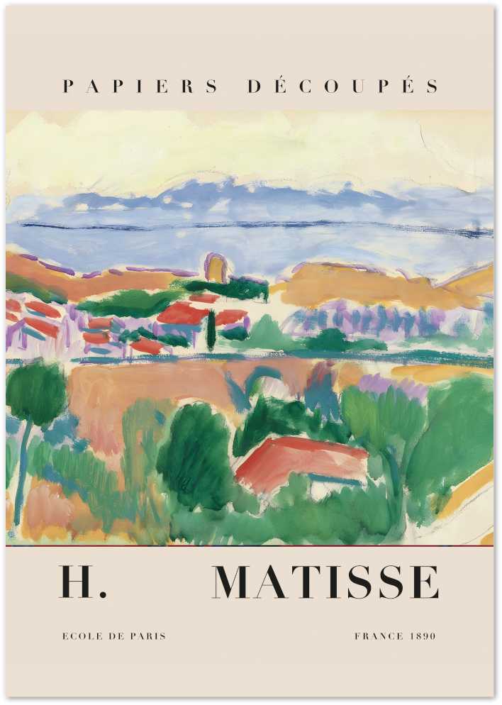 Posterux© | Provence Pastels Poster – Matisse Countryside Landscape poster – premium wall art
