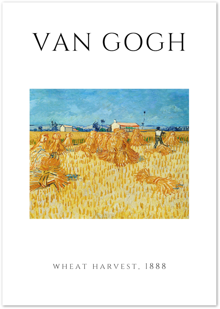 Posterux© | Wheat Harvest Poster – Van Gogh Countryside Art poster – premium wall art