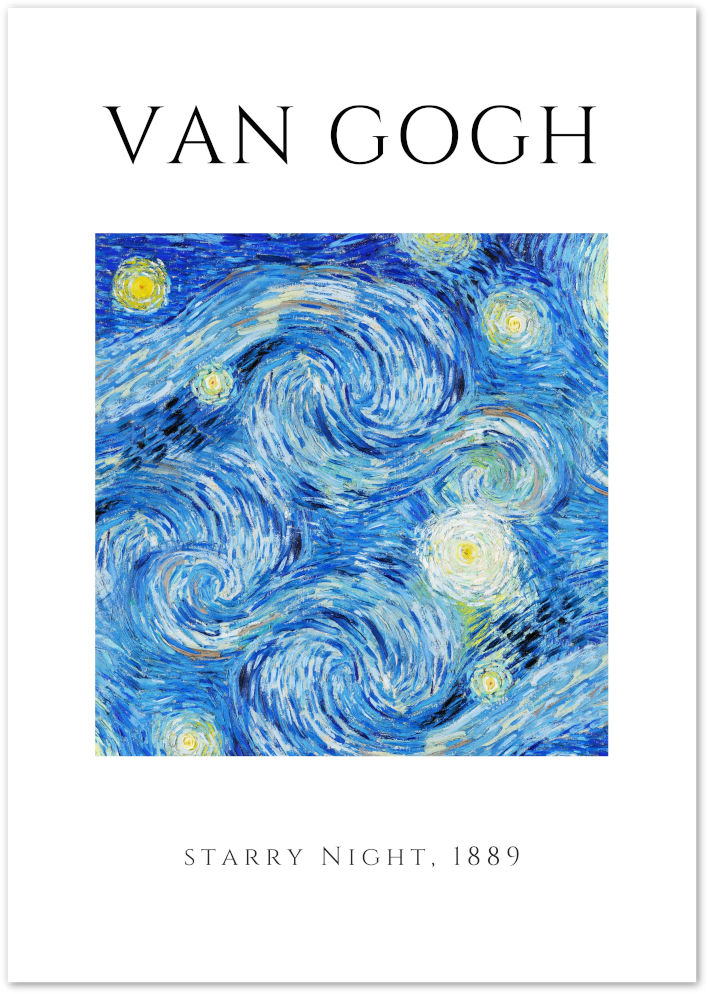 Posterux© | Starry Night Poster – Iconic Van Gogh Masterpiece poster – premium wall art