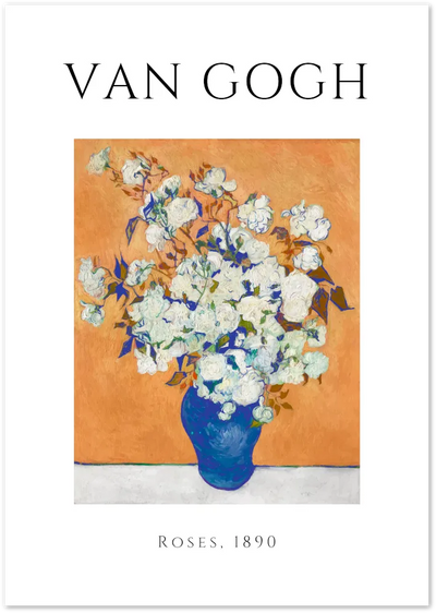 Posterux© | Roses Poster – Van Gogh Floral Art in Warm Tones poster – premium wall art