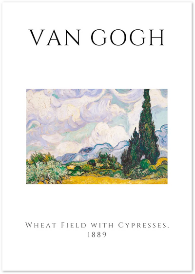 Posterux© | Wheat Field with Cypresses Poster – Van Gogh Countryside Art Print poster – premium wall art